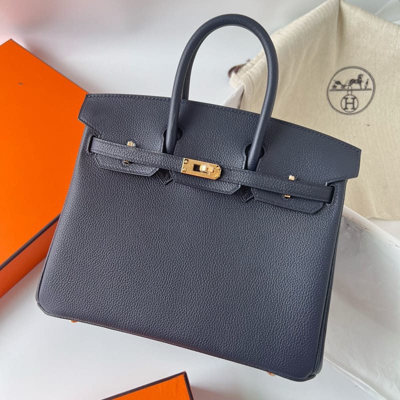 Birkin 25cm Clemence 2Z Blue Nuit Ghw