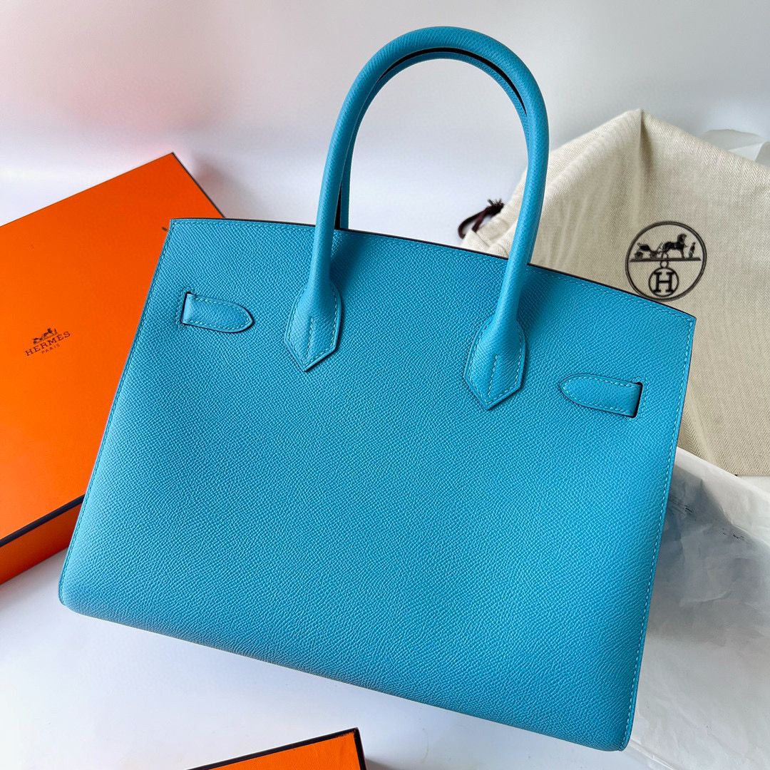 BIRKIN 30CM SELLIER EPSOM P3 BLEU DU NORD GHW
