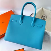 BIRKIN 30CM SELLIER EPSOM P3 BLEU DU NORD GHW