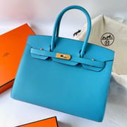 BIRKIN 30CM SELLIER EPSOM P3 BLEU DU NORD GHW