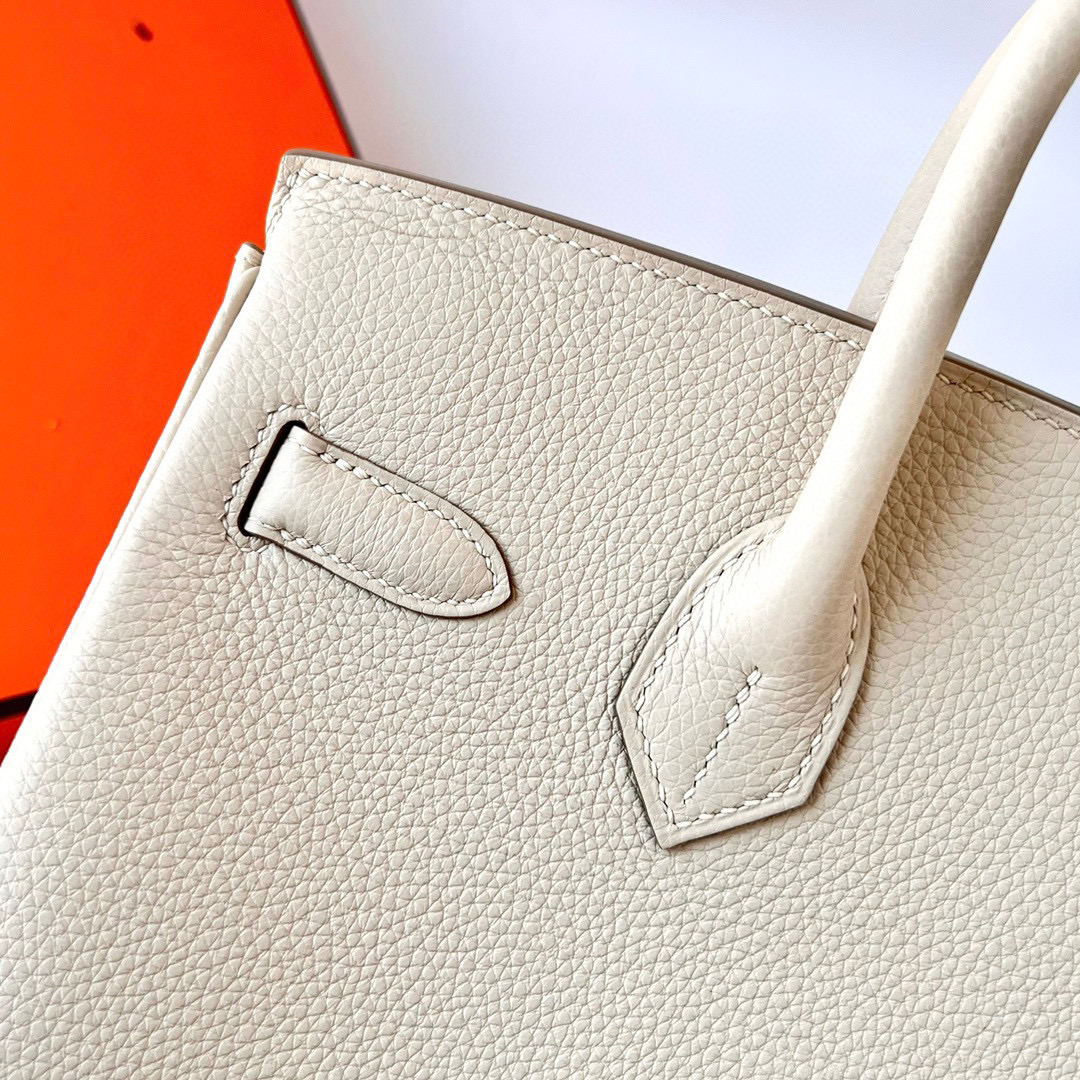 BIRKIN 30CM TAURILLON CLEMENCE 10 CRAIE GHW BIRKIN 30CM TAURILLON CLEMENCE 10 CRAIE GHW