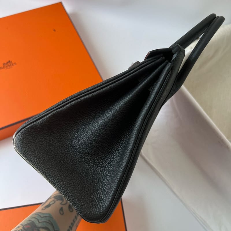 BIRKIN 25CM TAURILLON CLEMENCE 89 NOIR PHW