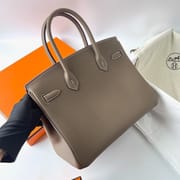 BIRKIN 30CM TAURILLON CLEMENCE 18 ETOUPE PHW