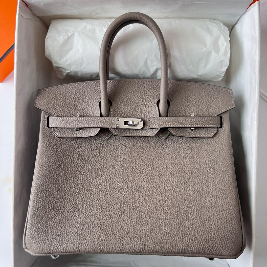BIRKIN 25CM TAURILLON CLEMENCE M8 GRIS ASPHALTE PHW BIRKIN 25CM TAURILLON CLEMENCE M8 GRIS ASPHALTE PHW