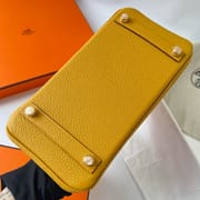 BIRKIN 25CM TAURILLON CLEMENCE 9D JAUNE AMBE GHW