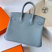 BIRKIN 25CM TAURILLON CLEMENCE J7 BLUE LIN PHW