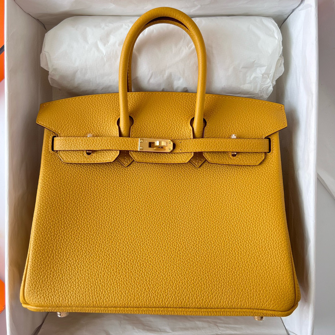 BIRKIN 25CM TAURILLON CLEMENCE 9D JAUNE AMBE GHW BIRKIN 25CM TAURILLON CLEMENCE 9D JAUNE AMBE GHW