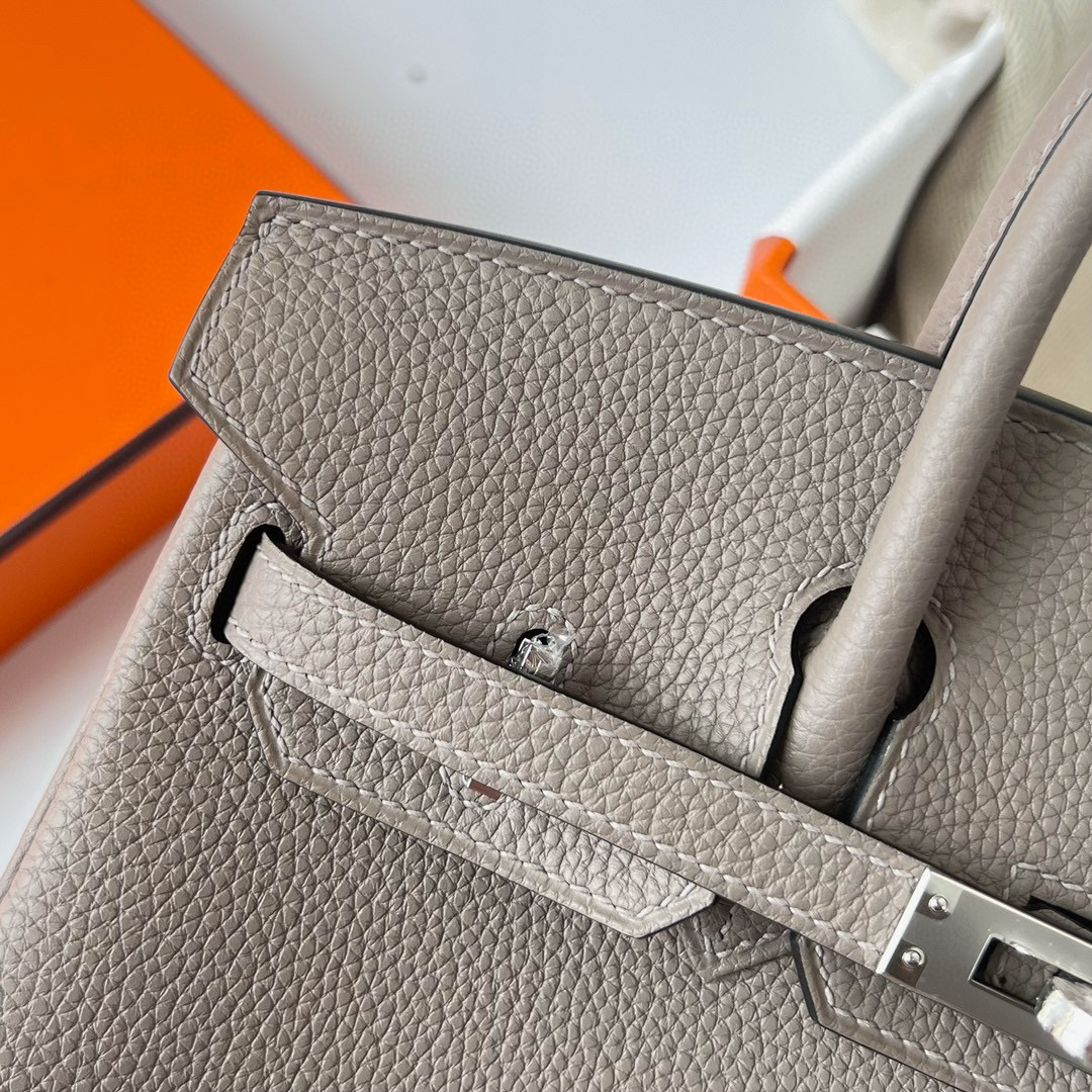 BIRKIN 25CM TAURILLON CLEMENCE M8 GRIS ASPHALTE PHW BIRKIN 25CM TAURILLON CLEMENCE M8 GRIS ASPHALTE PHW