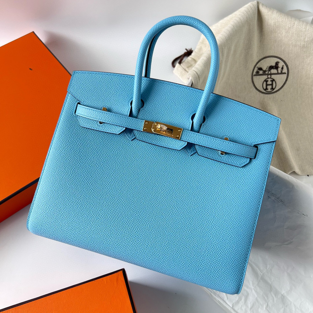 BIRKIN 25CM SELLIER EPSOM 7N CELESTE GHW BIRKIN 25CM SELLIER EPSOM 7N CELESTE GHW
