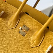 BIRKIN 25CM TAURILLON CLEMENCE 9D JAUNE AMBE GHW