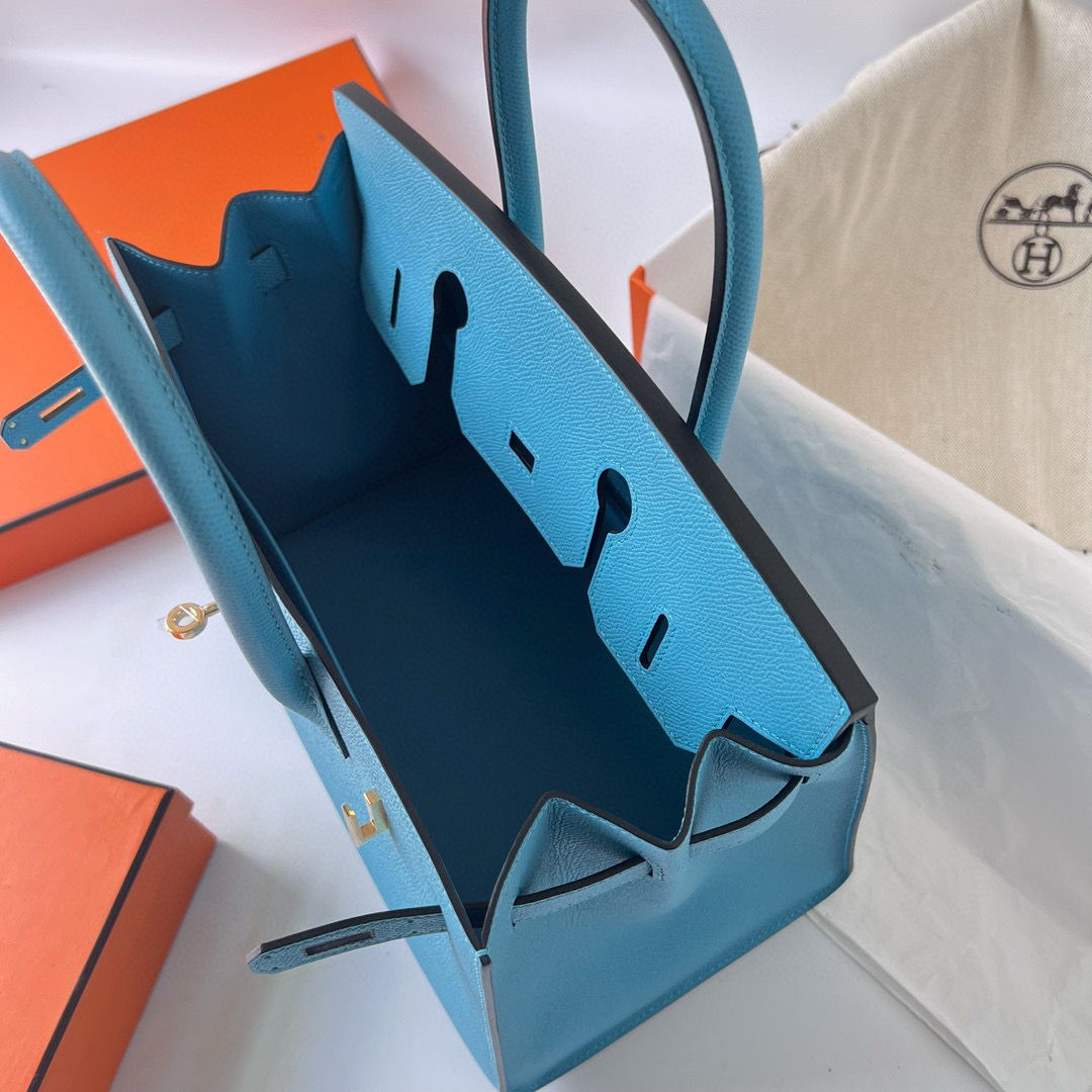 BIRKIN 30CM SELLIER EPSOM P3 BLEU DU NORD GHW