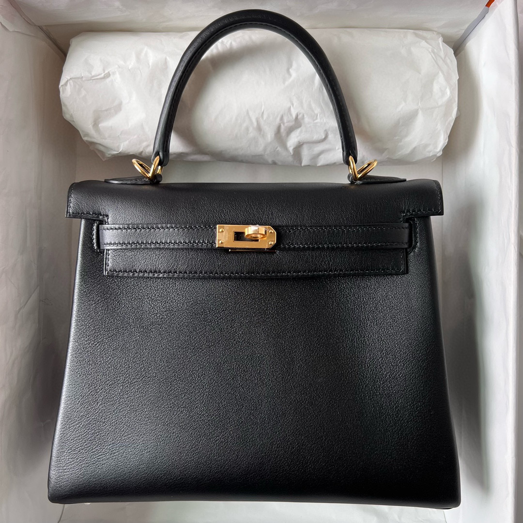 KELLY 25CM SWIFT 89 NOIR GHW