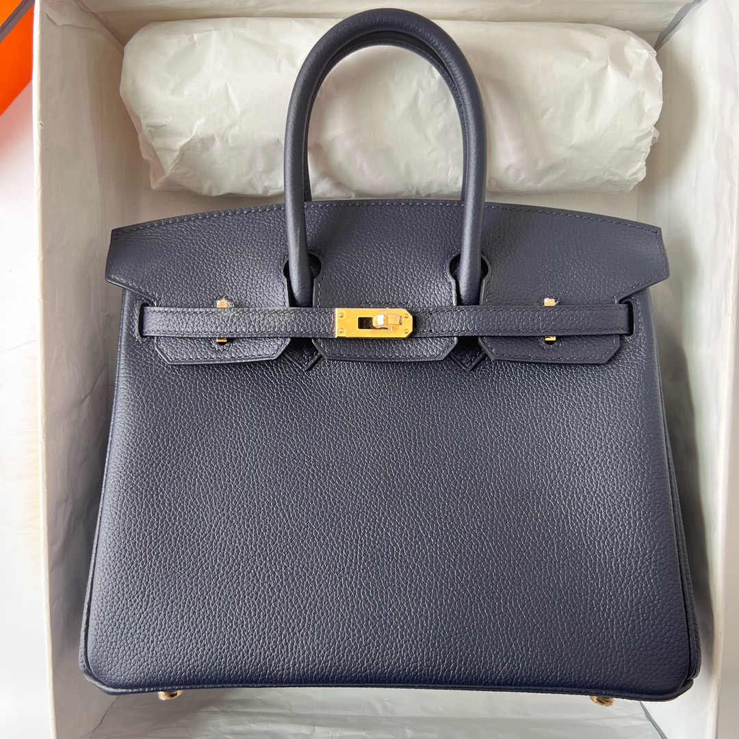 BIRKIN 25CM TAURILLON CLEMENCE 2Z BLUE NUIT GHW BIRKIN 25CM TAURILLON CLEMENCE 2Z BLUE NUIT GHW