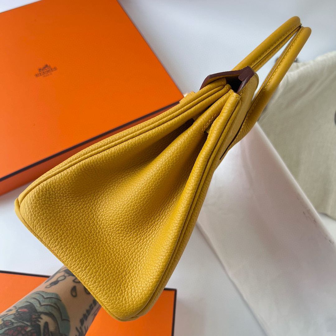 BIRKIN 25CM TAURILLON CLEMENCE 9D JAUNE AMBE GHW BIRKIN 25CM TAURILLON CLEMENCE 9D JAUNE AMBE GHW