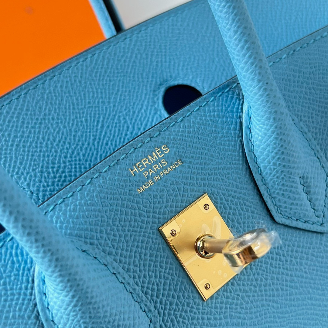 BIRKIN 25CM SELLIER EPSOM 7N CELESTE GHW BIRKIN 25CM SELLIER EPSOM 7N CELESTE GHW