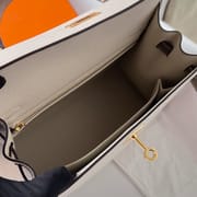 KELLY 25CM SELLIER EPSOM 10 CRAIE/18 ETOUPE GHW