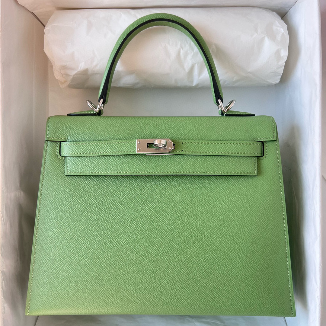 KELLY 25CM SELLIER EPSOM PHW KELLY 25CM SELLIER EPSOM PHW