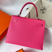 KELLY 25CM SELLIER EPSOM 8W ROSE AZALEE PHW