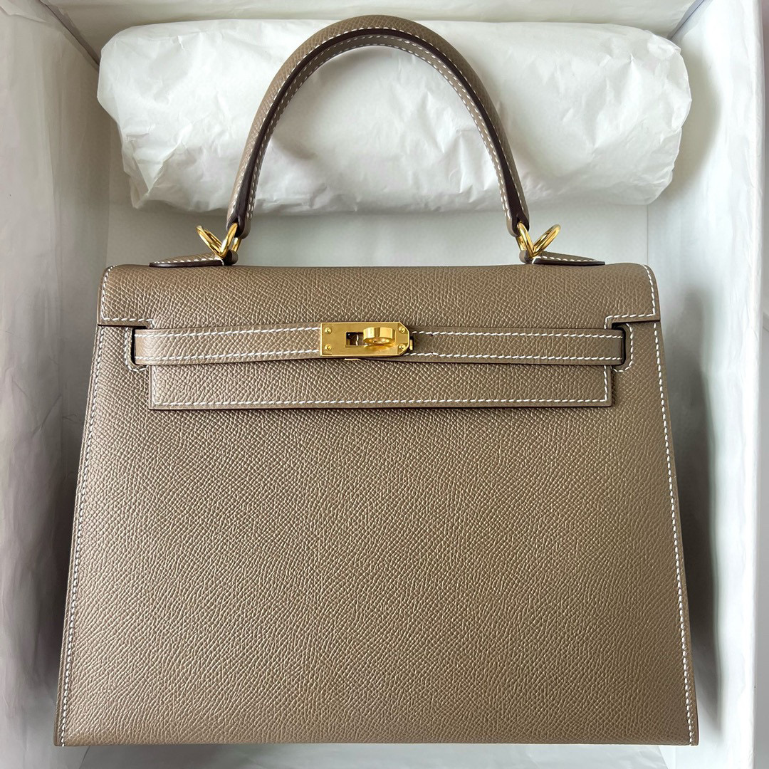 KELLY 25CM SELLIER EPSOM 18 ETOUPE GHW KELLY 25CM SELLIER EPSOM 18 ETOUPE GHW