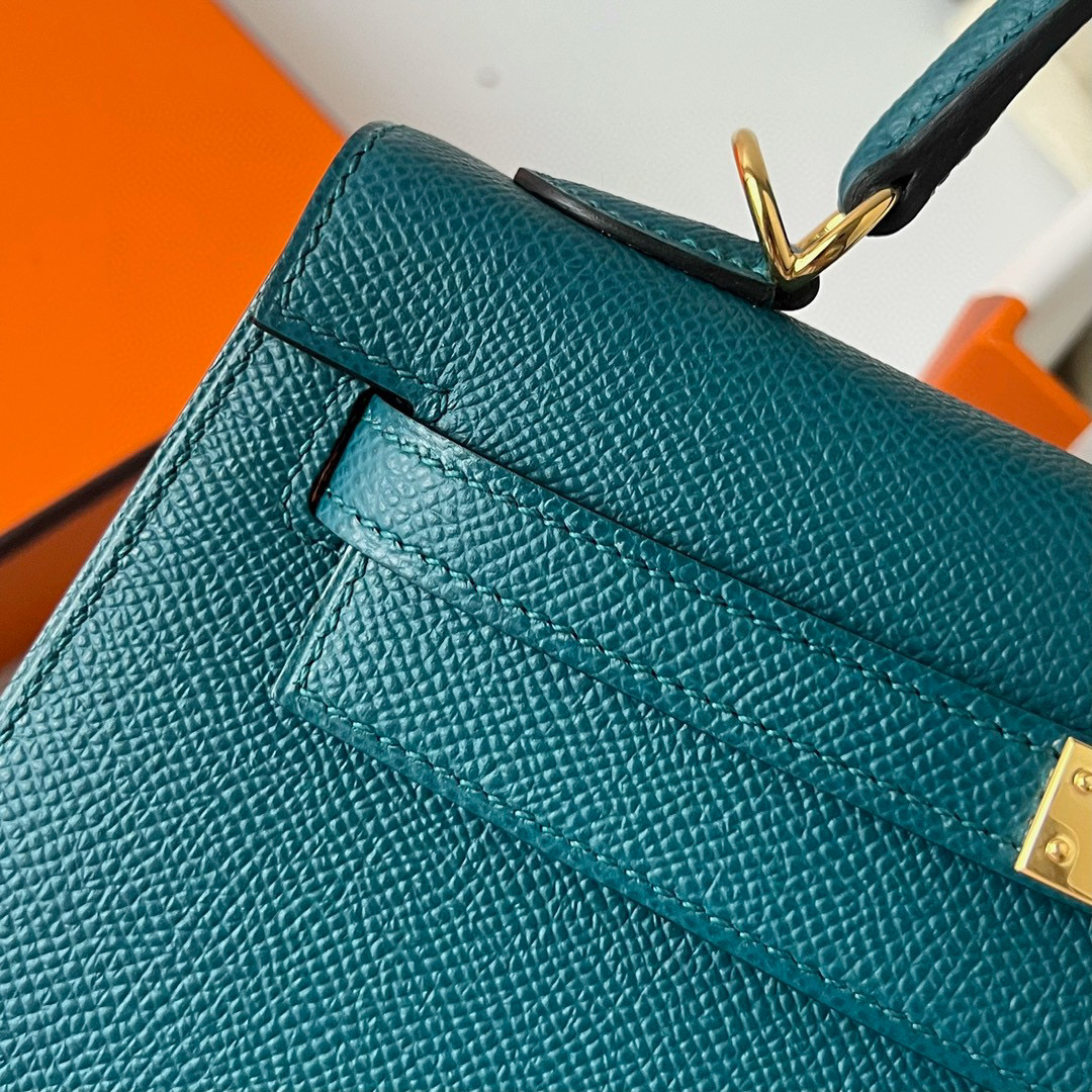 KELLY 25CM SELLIER EPSOM W0 VERT BOSPHORE GHW KELLY 25CM SELLIER EPSOM W0 VERT BOSPHORE GHW