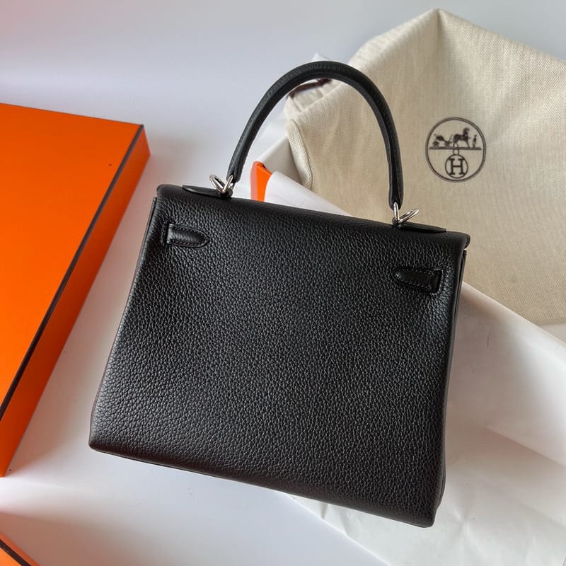 KELLY 25CM TOGO 89 NOIR PHW