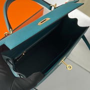 KELLY 25CM SELLIER EPSOM W0 VERT BOSPHORE GHW