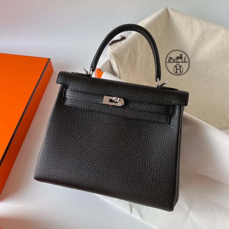Kelly 25cm Togo 89 Noir Phw