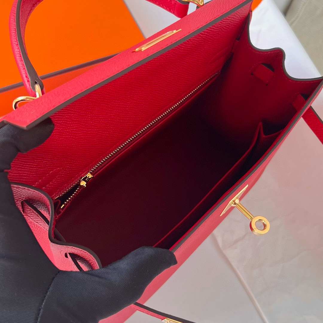 KELLY 25CM SELLIER EPSOM Q5 ROSE CASAQUE GHW KELLY 25CM SELLIER EPSOM Q5 ROSE CASAQUE GHW