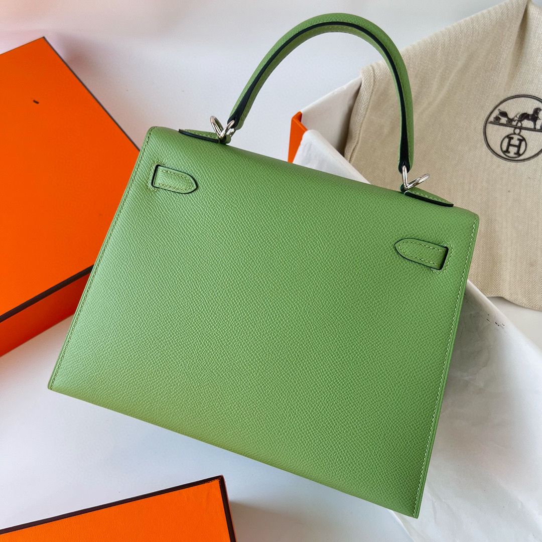 KELLY 25CM SELLIER EPSOM  PHW