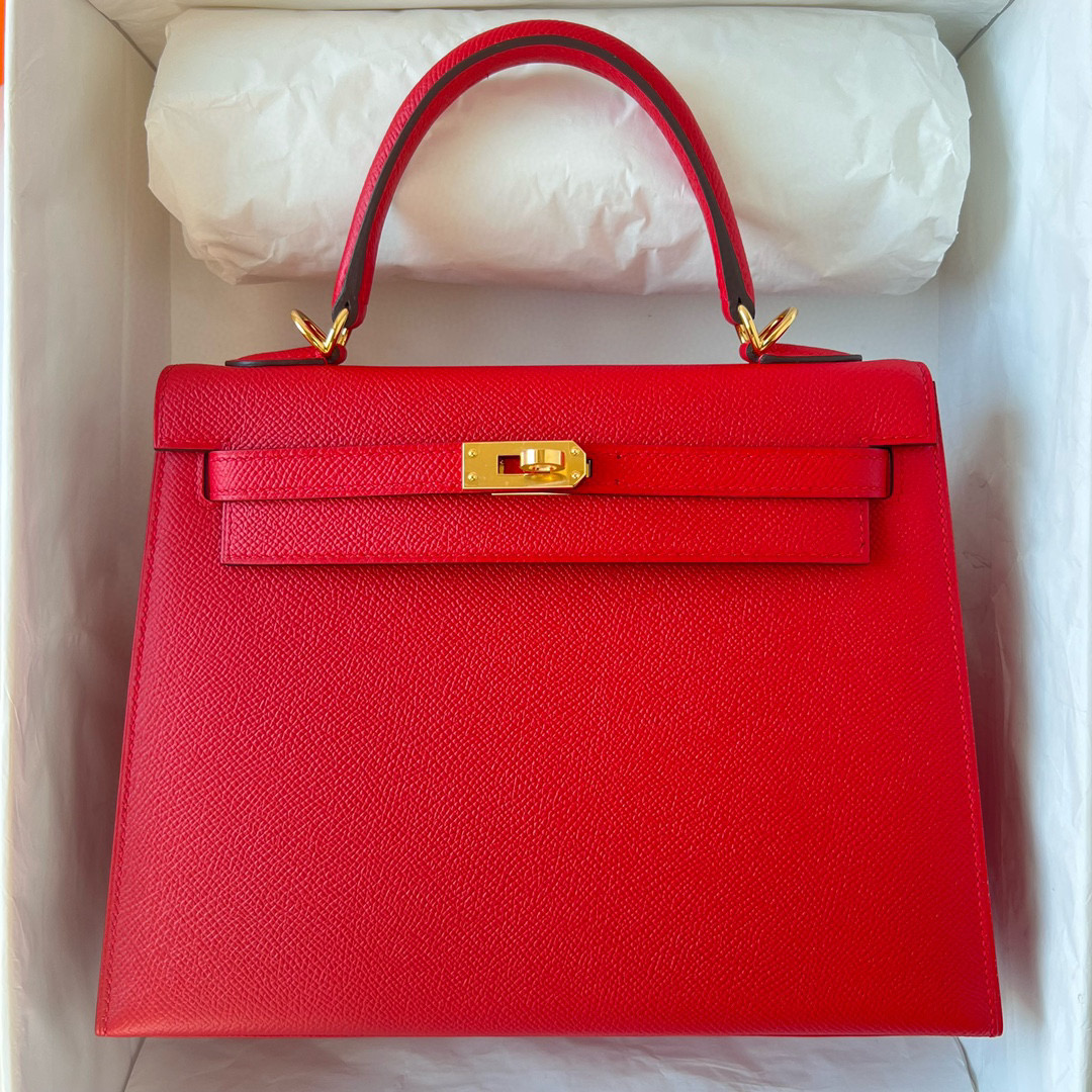 KELLY 25CM SELLIER EPSOM Q5 ROSE CASAQUE GHW KELLY 25CM SELLIER EPSOM Q5 ROSE CASAQUE GHW