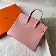 BIRKIN CHEVRE 3Q NEW PINK GOLD HARDWARE 25CM FULL HANDMADE GHW