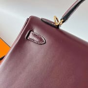 KELLY BOX CK57 BORDEAUX RED GOLD HARDWARE 25CM FULL HANDMADE GHW