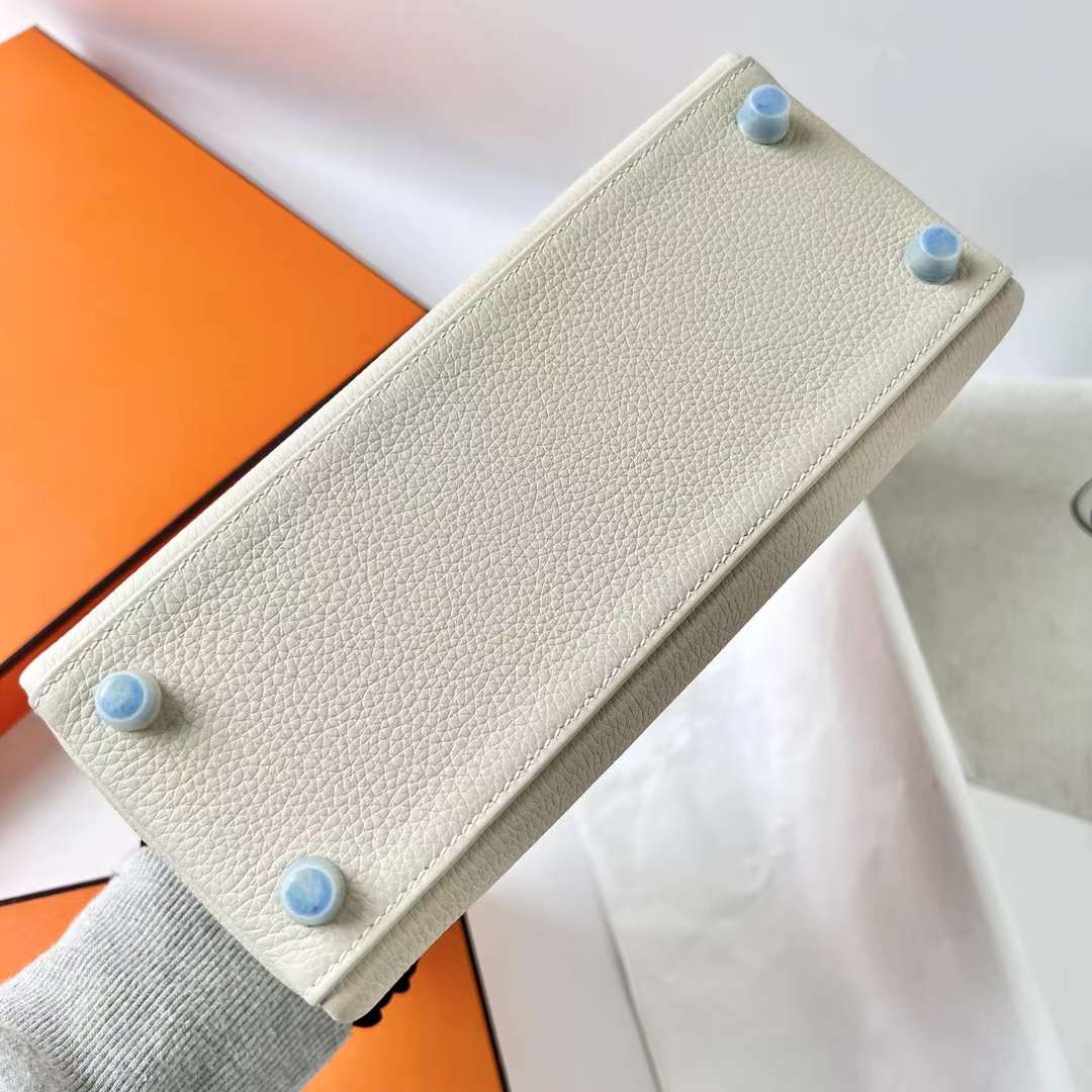 KELLY TOGO CK10 CREAMY WHITE GOLD HARDWARE GHW 25CM FULL HANDMADE