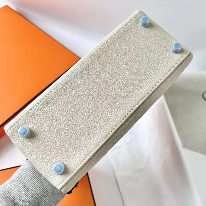 KELLY TOGO CK10 CREAMY WHITE GOLD HARDWARE GHW 25CM FULL HANDMADE