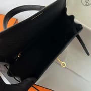 KELLY TOGO CK89 BLACK GOLD HARDWARE 25CM FULL HANDMADE GHW