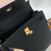 KELLY TOGO CK89 BLACK GOLD HARDWARE 25CM FULL HANDMADE GHW