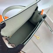 KELLY TOGO 0W CRYSTAL GREY GOLD HARDWARE 25CM FULL HANDMADE GHW