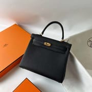 KELLY TOGO CK89 BLACK GOLD HARDWARE 25CM FULL HANDMADE GHW