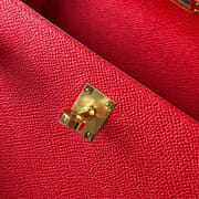 KELLY EPSOM S3 BRIGHT RED GOLD HARDWARE GHW 25CM FULL HANDMADE