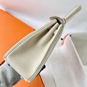 KELLY TOGO CK10 CREAMY WHITE SILVER HARDWARE PHW 25CM FULL HANDMADE