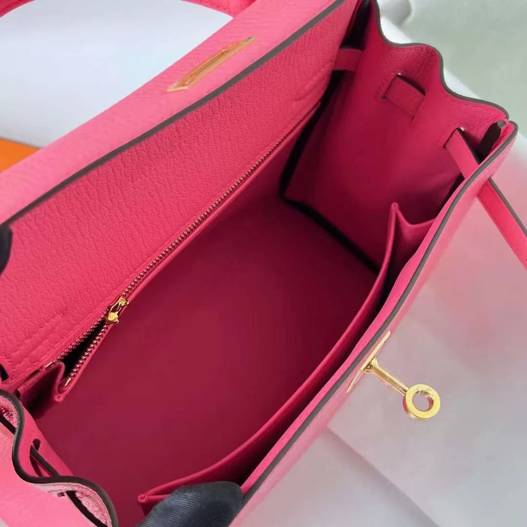 KELLY CHEVER 8W NEW LIPSTICK PINK GOLD HARDWARE GHW 25CM FULL HANDMADE