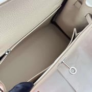 KELLY TOGO CK10 CREAMY WHITE SILVER HARDWARE PHW 25CM FULL HANDMADE