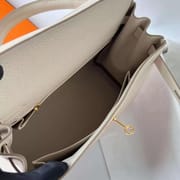 KELLY TOGO CK10 CREAMY WHITE GOLD HARDWARE GHW 28CM FULL HANDMADE