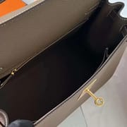 KELLY TOGO CK18 ETOUPE GREY GOLD HARDWARE GHW 28CM FULL HANDMADE