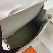 KELLY TOGO CK80 PEARLY GREY SILVER HARDWARE 35CM FULL HANDMADE PHW