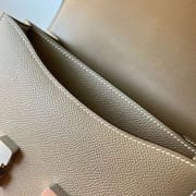 CONSTANCE EPSOM CK18 ETOUPE GREY SILVER HARDWARE 18CM FULL HANDMADE PHW