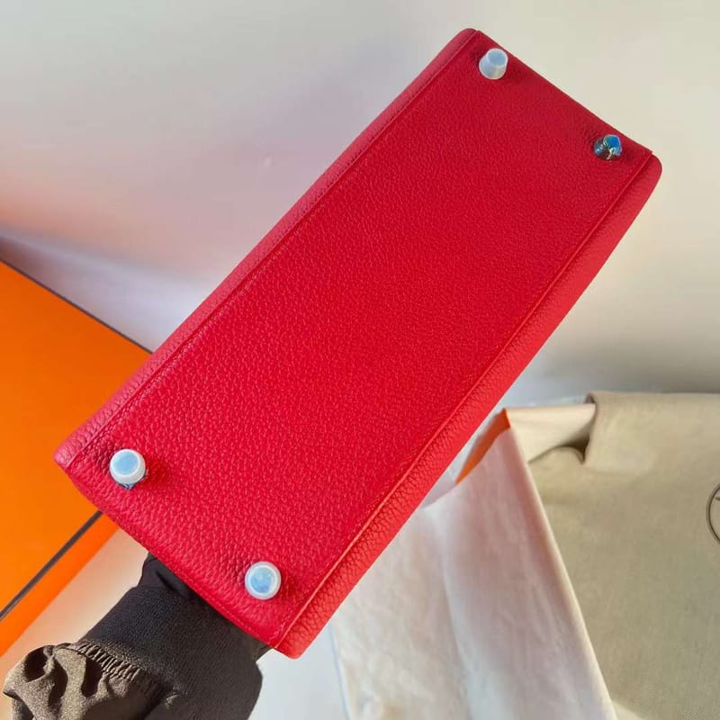 KELLY TOGO S3 BRIGHT RED GOLD HARDWARE GHW 28CM FULL HANDMADE