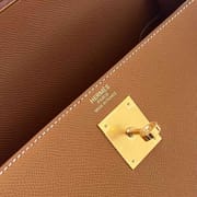 KELLY EPSOM CK37 GOLDEN BROWN GOLD HARDWARE GHW 32CM FULL HANDMADE