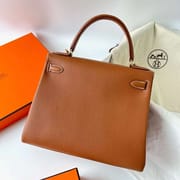 KELLY TOGO CK37 GOLDEN BROWN GOLD HARDWARE GHW 28CM FULL HANDMADE