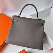 KELLY TOGO 0L GREY GOLD HARDWARE GHW 28CM FULL HANDMADE